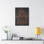 Cute Ghost Canvas Wall Art - Halloween Kids Room Decor