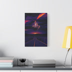 Abandoned City Canvas Wall Art - Sci-Fi Desert Ruins Decor