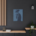 Grey Tabby Cat Canvas Wall Art - Cute Pet Portrait Decor