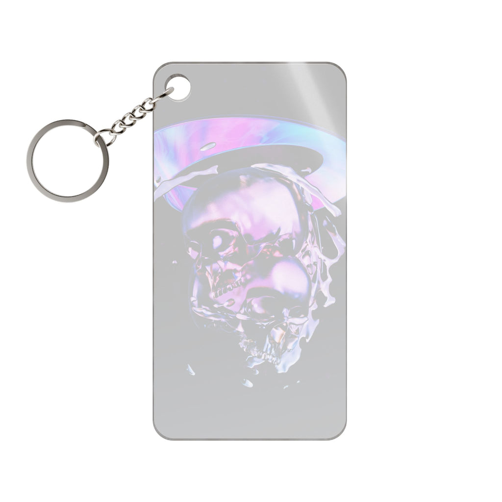 Melted Skeleton Skulls Keychain - Cosmic Skull Acrylic Charm