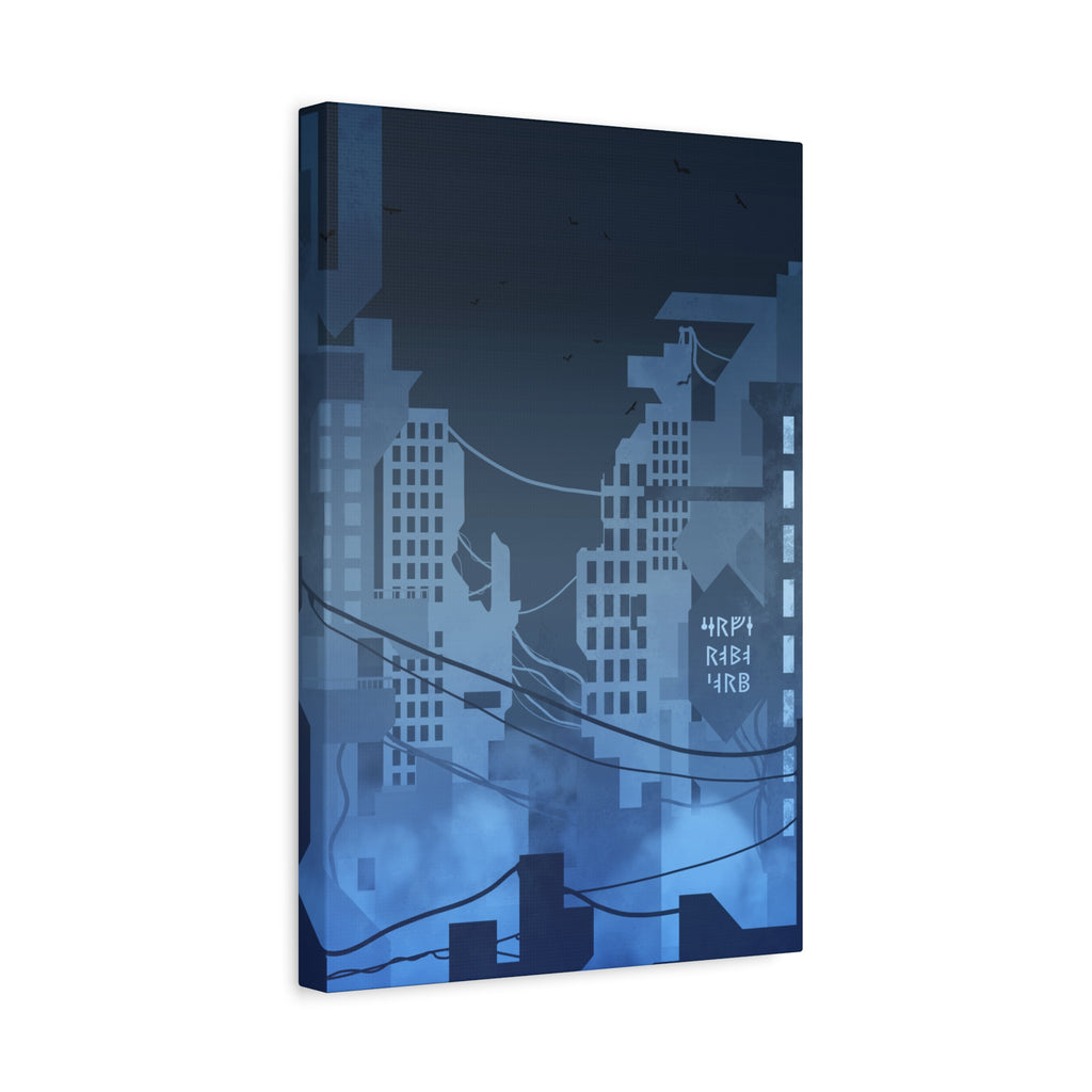 City Lights Nightscape Canvas Wall Art - Luminous Skyline Decor