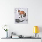 Spirit of the Fox Canvas Wall Art - Psychedelic Geometric Wildlife Decor