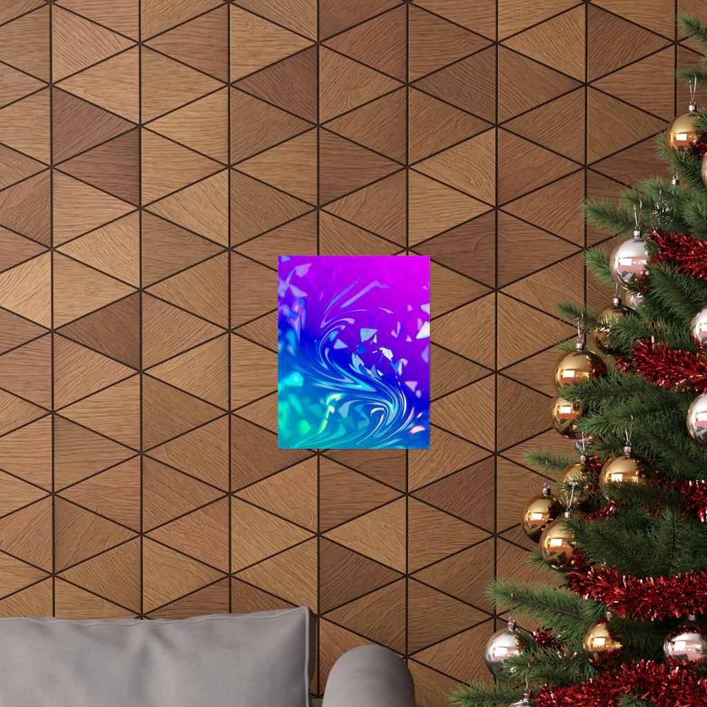 Trippy Holographic Matte Poster Print