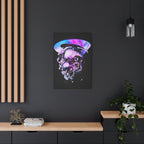 Melted Skeleton Skulls Canvas Wall Art - Gothic Cosmic Skull Decor
