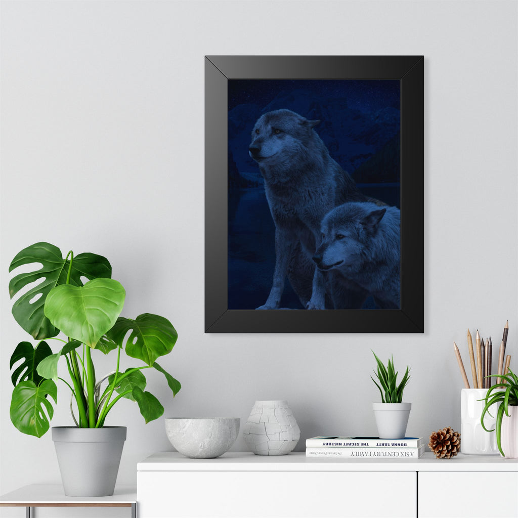 Wolf Pack Framed Vertical Poster - Premium Matte Art for Nature Lovers - Perfect Wall Decor for Home & Office