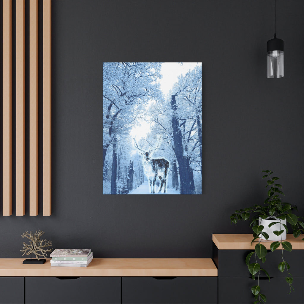 Cosmic Deer Canvas Wall Art - Celestial Animal Decor