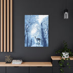 Cosmic Deer Canvas Wall Art - Celestial Animal Decor