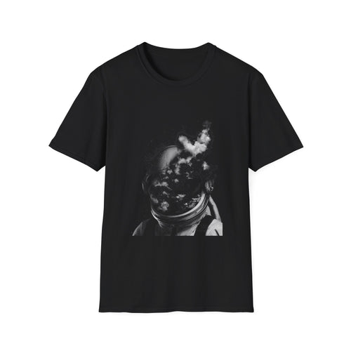Astronaut in Clouds Retro Stamp Tee - Space Graphic Shirt