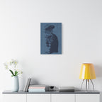 Grey Tabby Cat Canvas Wall Art - Cute Pet Portrait Decor