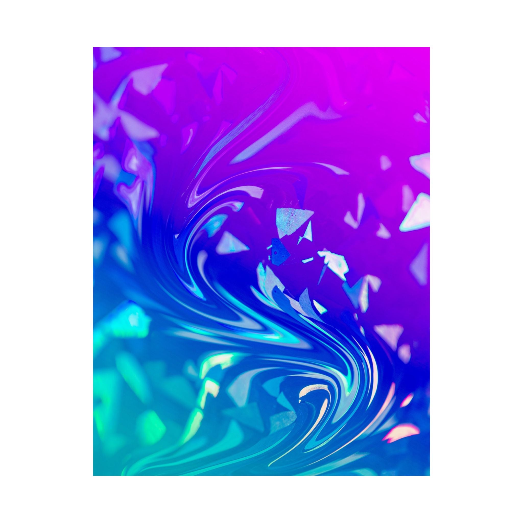 Trippy Holographic Matte Poster Print