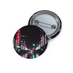 Cyberpunk Slick Street Pin - Neon Alley Art Button