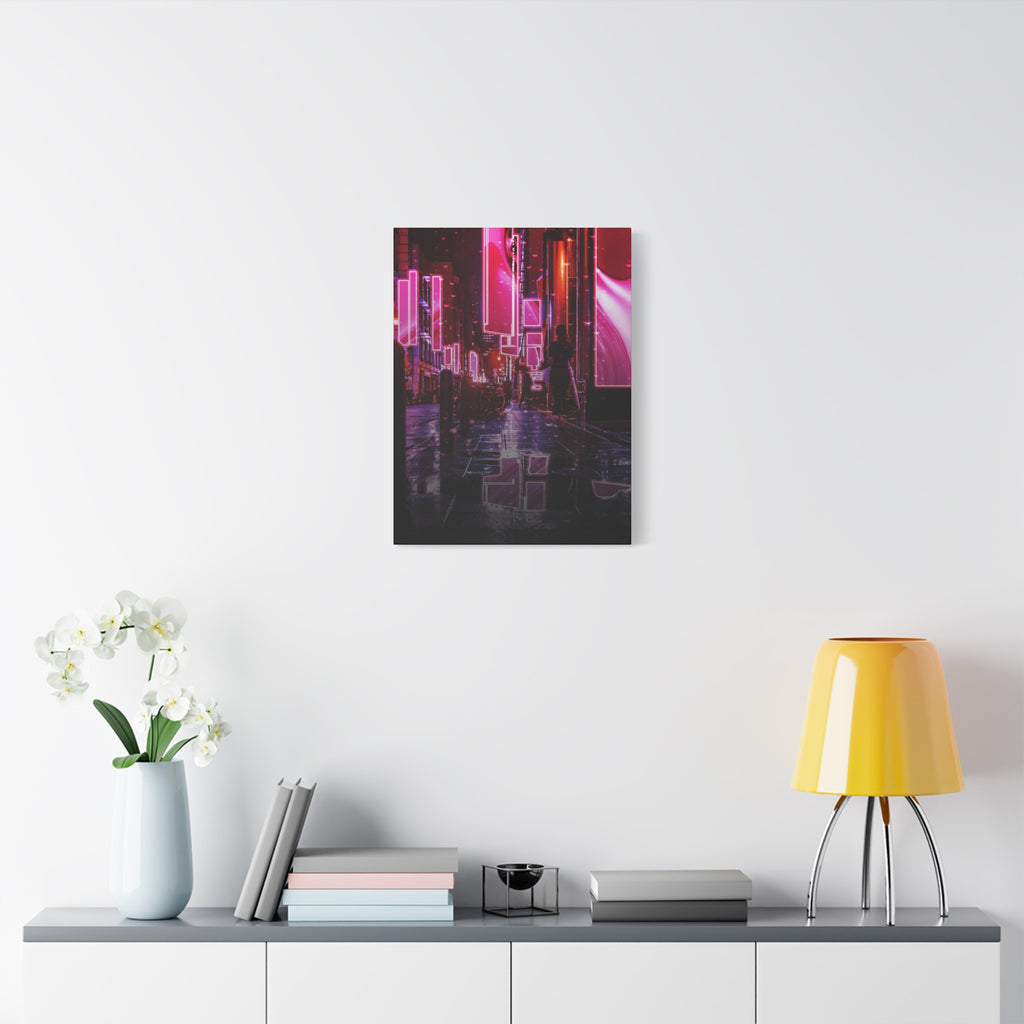 Japanese City Punk FX.3 Canvas Wall Art - Cyberpunk Tokyo Street Decor