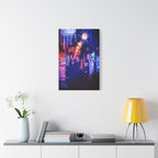 Japanese City Punk FX Canvas Wall Art - Cyberpunk Street Decor