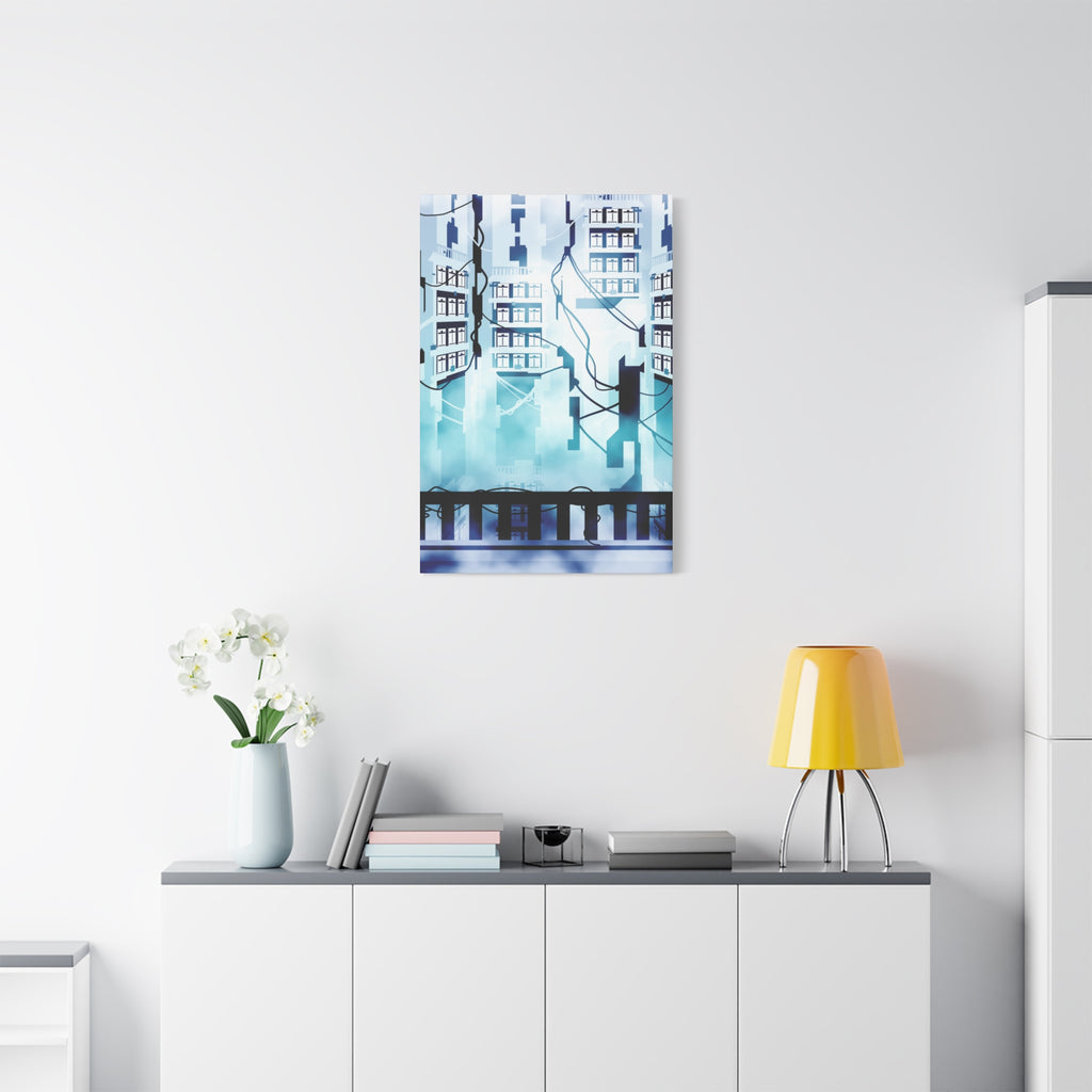Memory Chamber Canvas Wall Art - Futuristic Sci-Fi Interior Decor