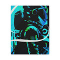 Grunge Paint Blast Canvas Wall Art - Abstract Graffiti Astronaut Decor