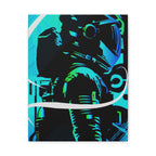 Grunge Paint Blast Canvas Wall Art - Abstract Graffiti Astronaut Decor