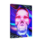 Free Your Mind Canvas Wall Art - Psychedelic Skull Portrait Decor