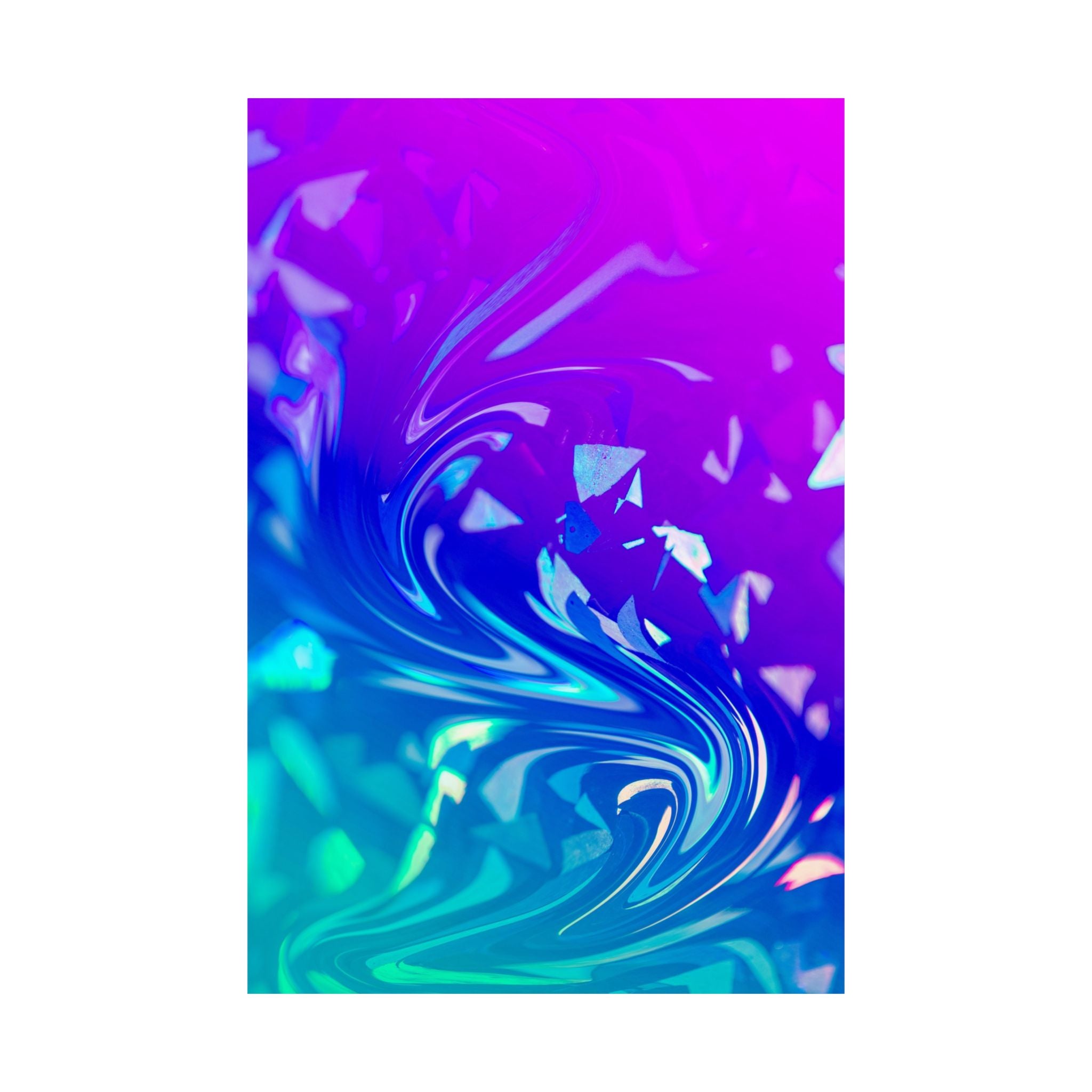 Trippy Holographic Matte Poster Print