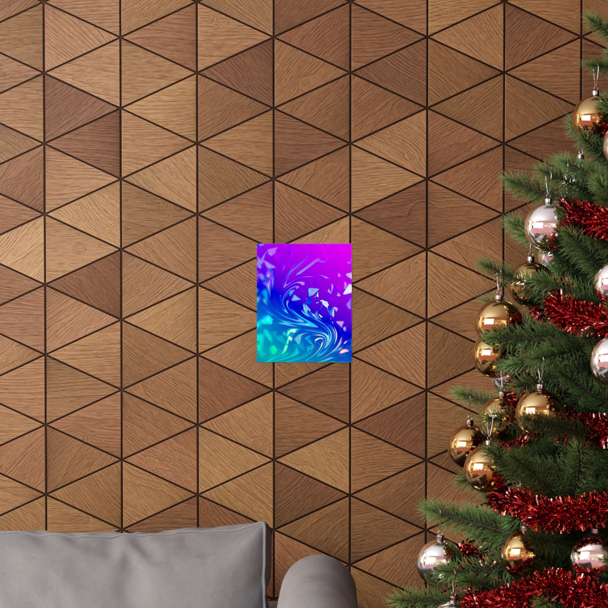 Trippy Holographic Matte Poster Print