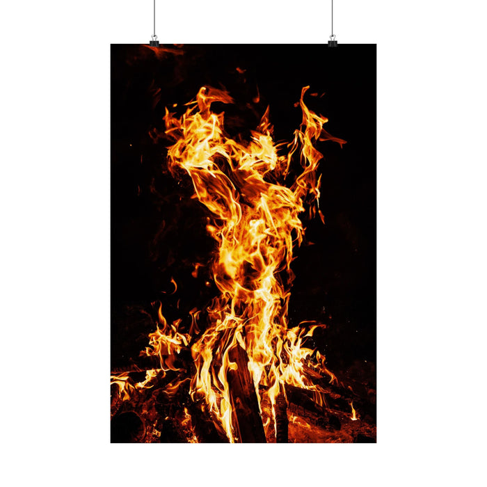 Phoenix Fire Poster Print - Mythical Fire Bird Art