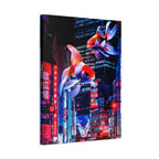 Japanese City Punk FX.2 Canvas Wall Art - Neon Japan Cyberpunk Street