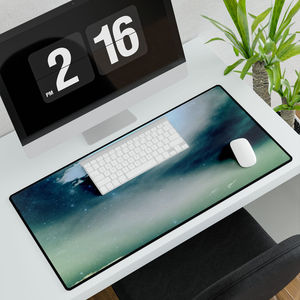 Sunset Space Mountains Retro Vaporwave Peaks Desk Mat Mousepad