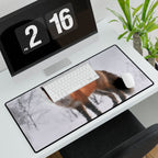 Fox Spirit Mouse Pad - Mystical Forest Animal Desk Mat