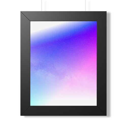 Starfield Space Galaxy Framed Poster - Cosmic Purple Wall Art