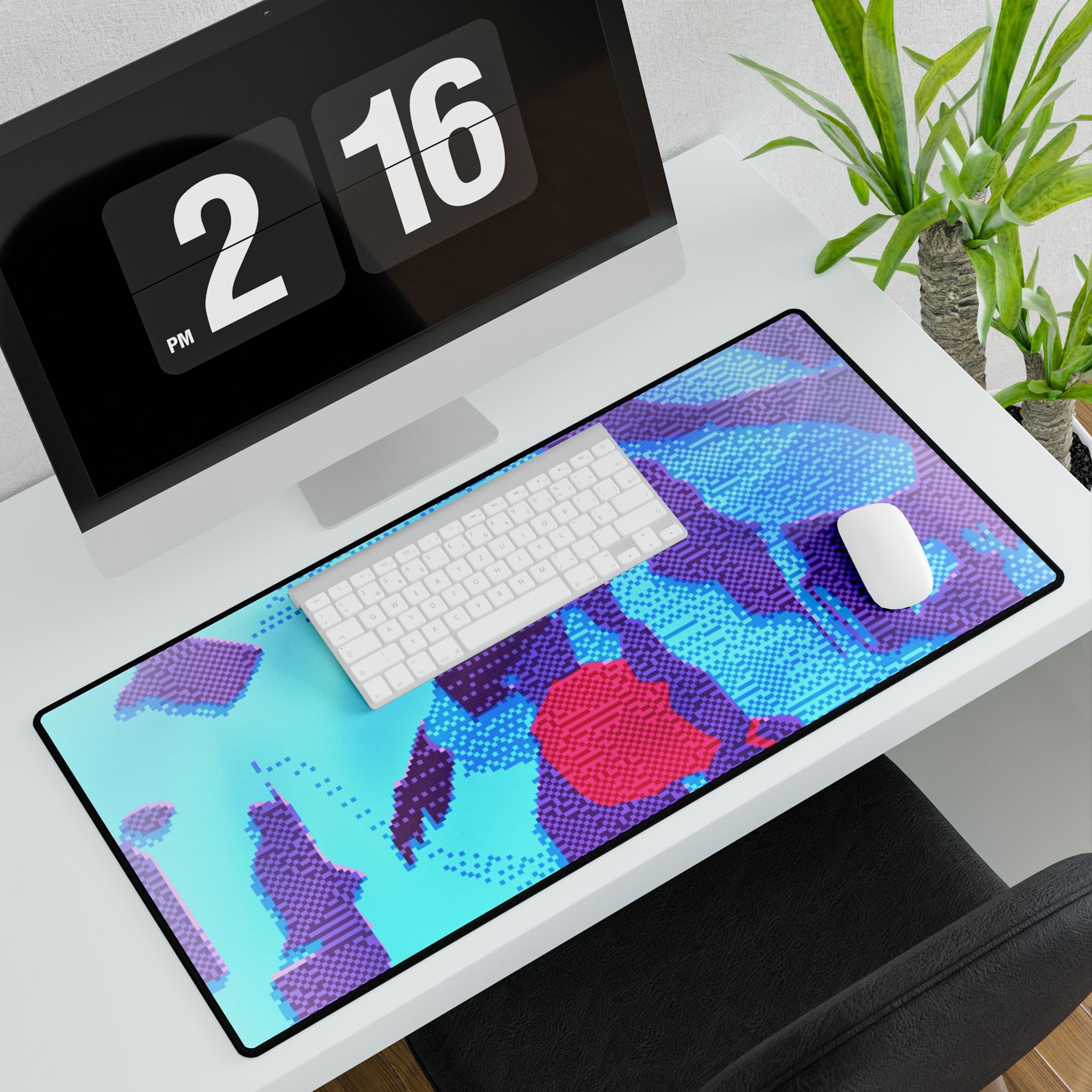 Retro Ice Cave Desk Mat - Glacial Frozen World Mouse Pad