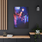 Japanese City Punk FX Canvas Wall Art - Cyberpunk Street Decor