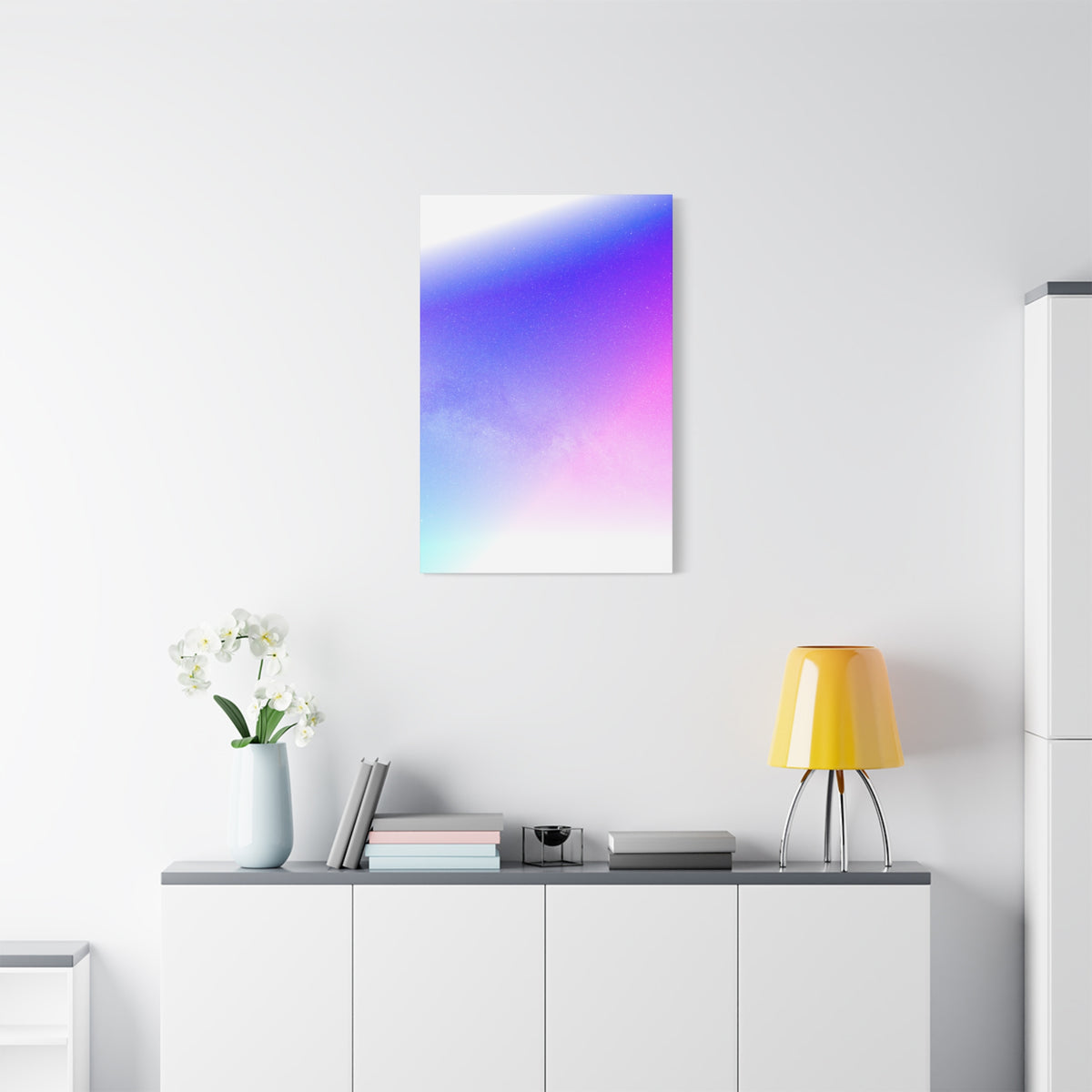 Starfield Space Galaxy Canvas Wall Art - Cosmic Purple Decor