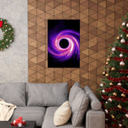 Purple Pink Wormhole Poster Print - Cosmic Vortex Art