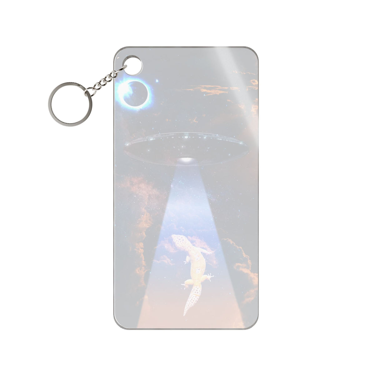 Space Lizards Keychain - Lizard Ufo Acrylic Charm