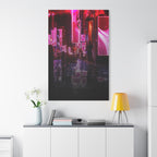 Japanese City Punk FX.3 Canvas Wall Art - Cyberpunk Tokyo Street Decor