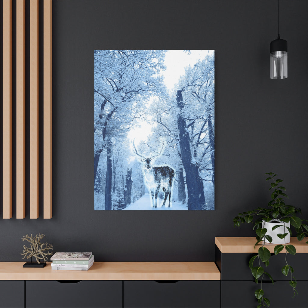 Cosmic Deer Canvas Wall Art - Celestial Animal Decor
