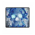 Blue Flame Skull Gothic Gaming Desk Mat