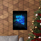 Vibrant Data Cube Matte Vertical Poster - Stunning Digital Art for Home Decor