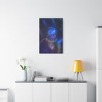 Figure in Space Canvas Wall Art - Cosmic Silhouette Decor