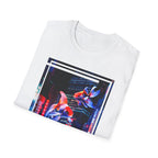 Japanese City Punk Koi Attack Graphic Tee - Neon Cyberpunk Shirt