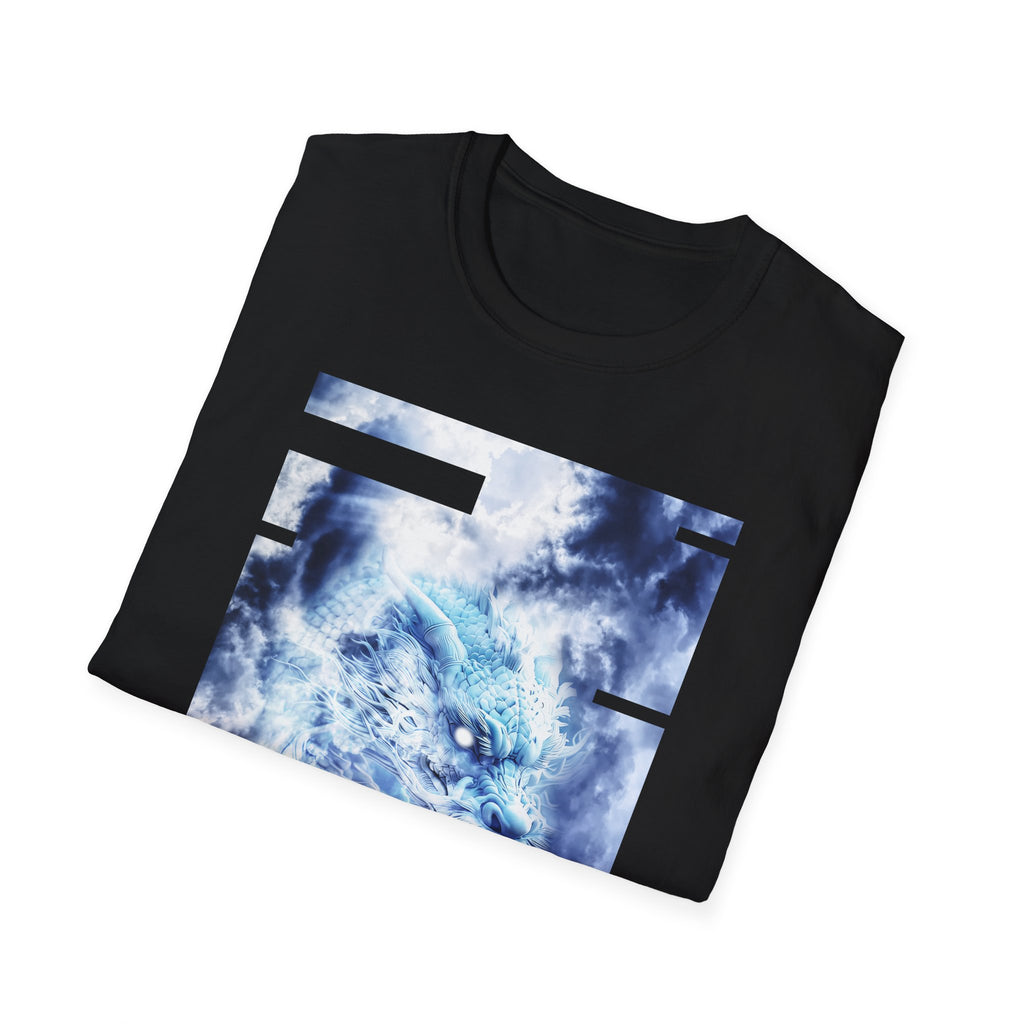 Blue Sky Dragon Graphic Tee - Celestial Cloud Dragon Shirt