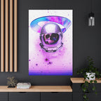Astronaut Skeleton Skull Canvas Wall Art - Dark Space Skull Decor