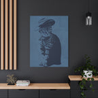 Grey Tabby Cat Canvas Wall Art - Cute Pet Portrait Decor