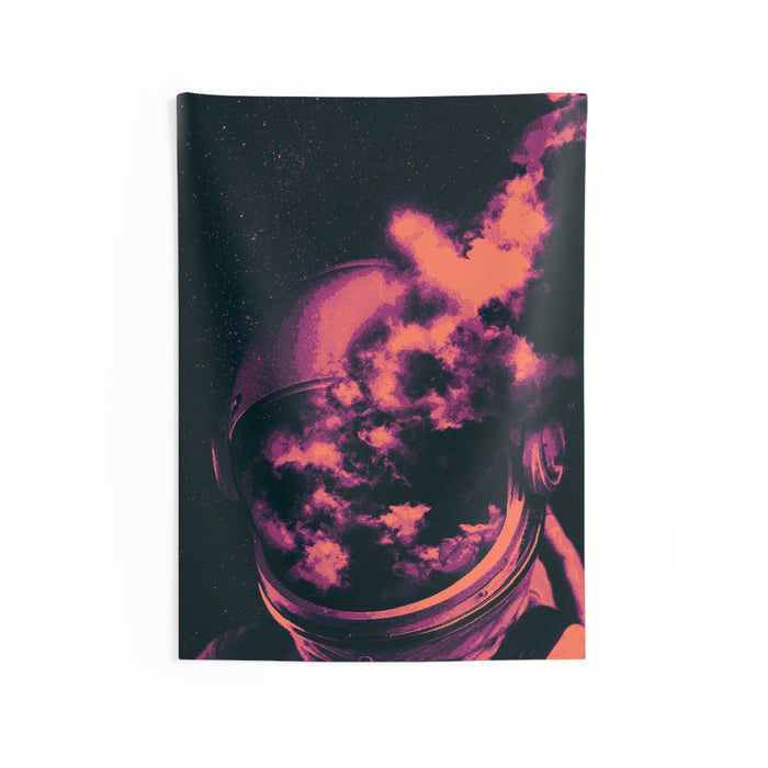 Vapor Astronaut In The Clouds Art Tapestry