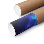 Cosmic Frosted City Skyline Poster Print - Galactic Cityscape