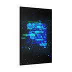 The Data Cube Sci-Fi Cyberpunk Canvas Art | Abstract Tech Futuristic Digital Wall Decor