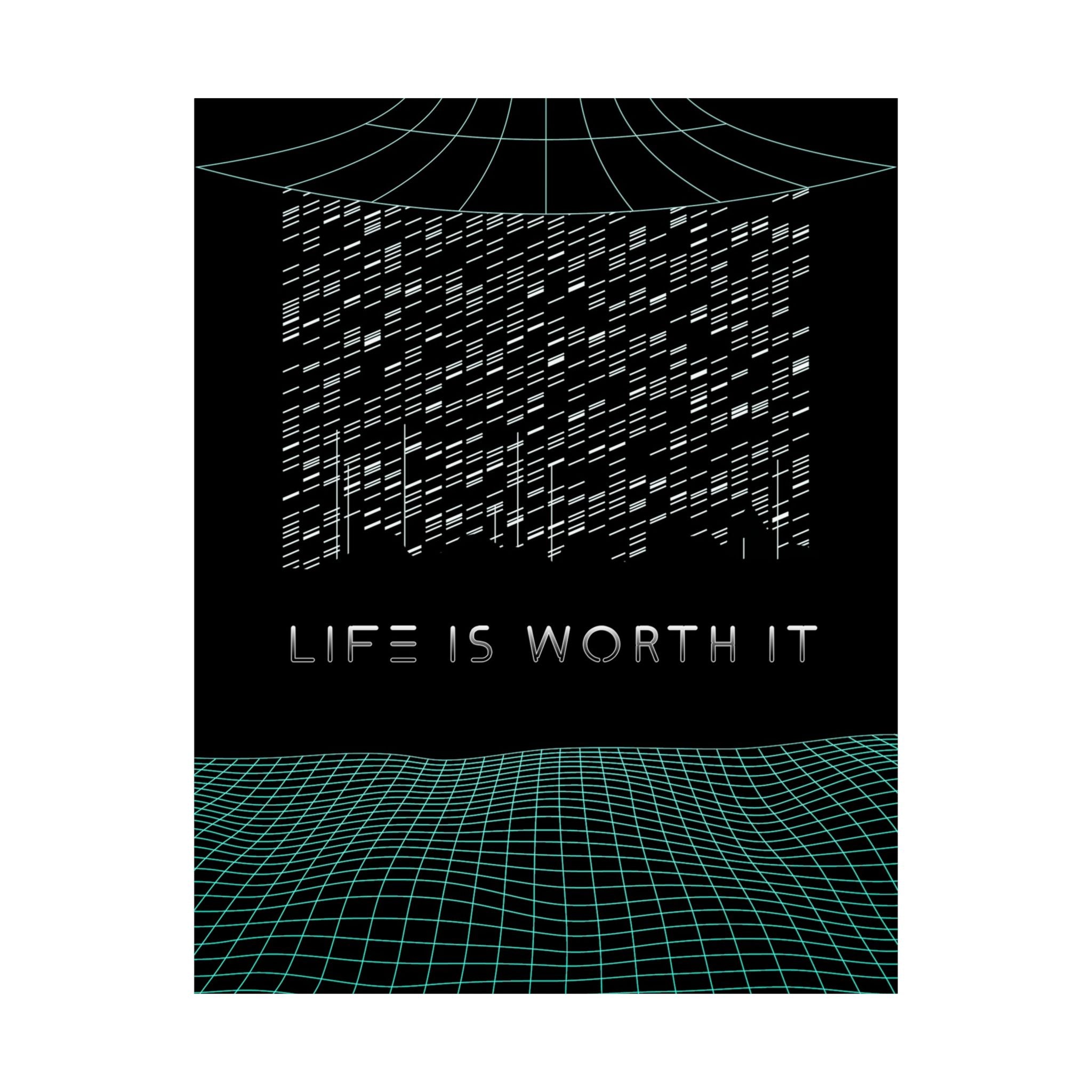 Life Is Worth It Poster - Modern Symbolic Art Print