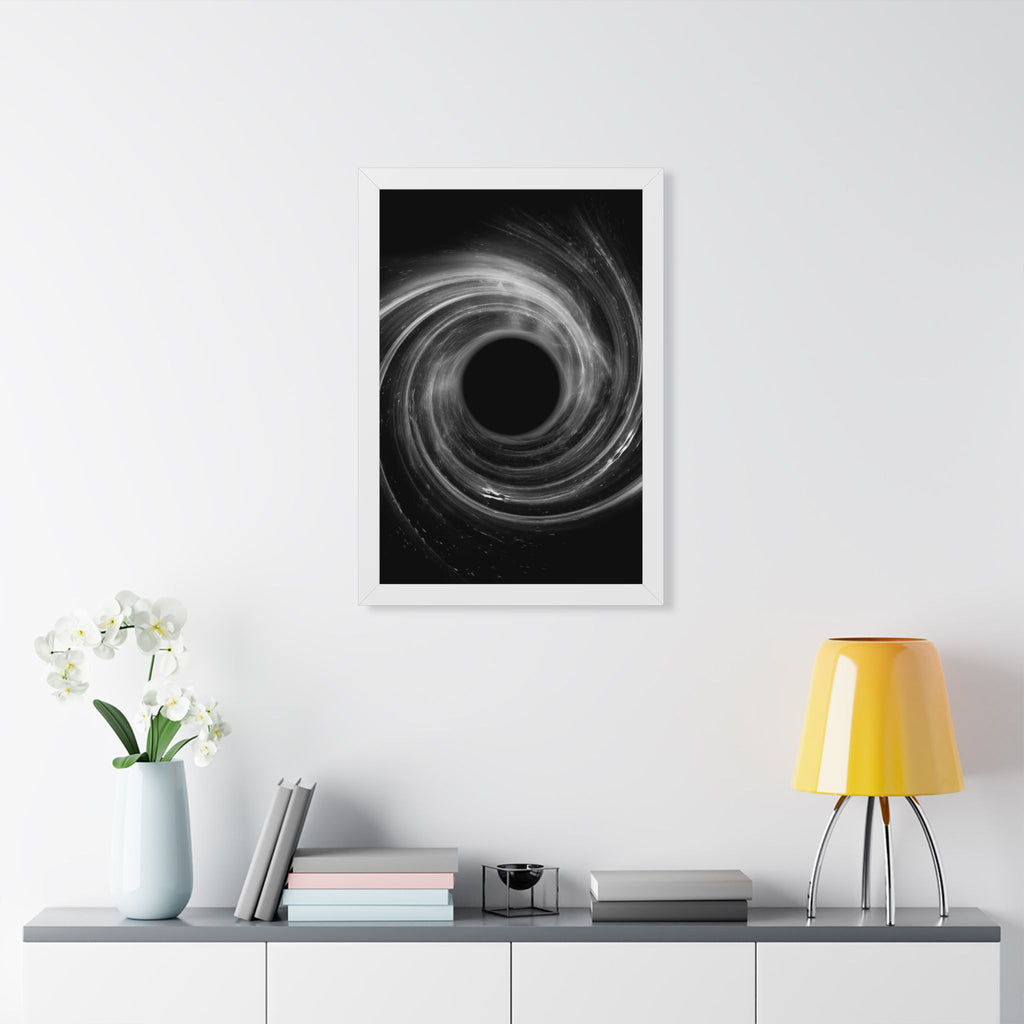 Black Hole Framed Poster - Cosmic Space Wall Art