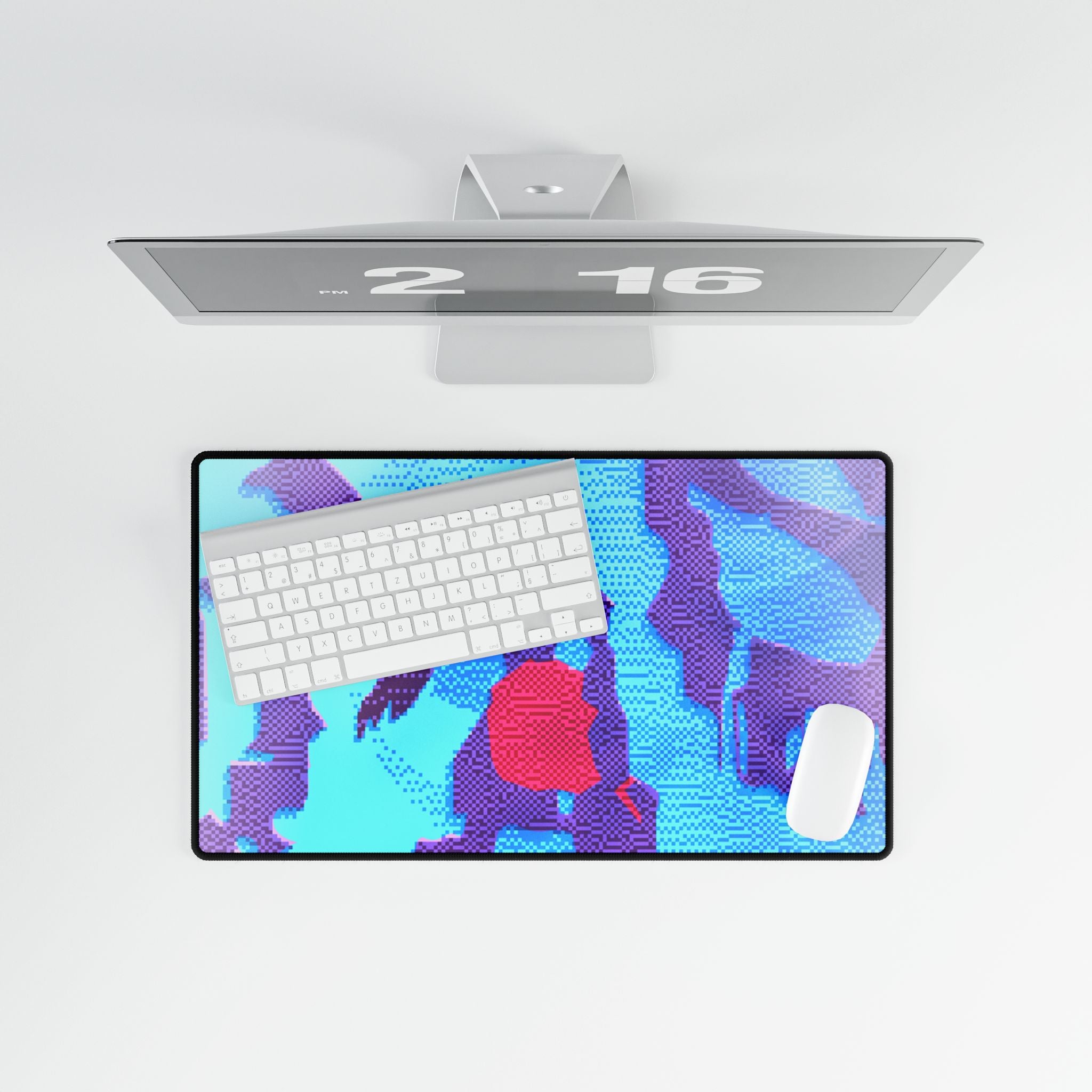 Retro Ice Cave Desk Mat - Glacial Frozen World Mouse Pad