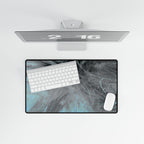 From The Ashes Desk Mat - Black Grey Abstract Mouse Pad