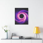 Neon Wave Horizon Canvas Wall Art - Retro 80s Cyberpunk Sunset